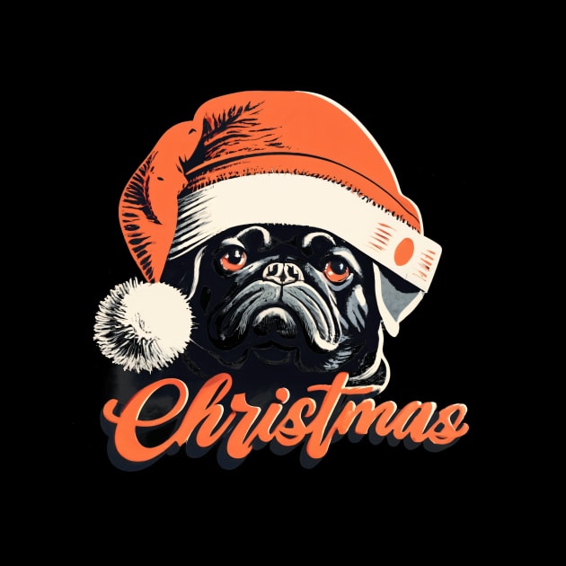 Santa Dog Merry Christmas Vintage by fupi