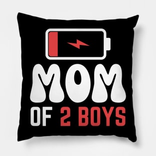 Mom of 2 boys Pillow