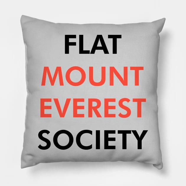 Flat Mount Everest Society (Dark) Pillow by Graograman