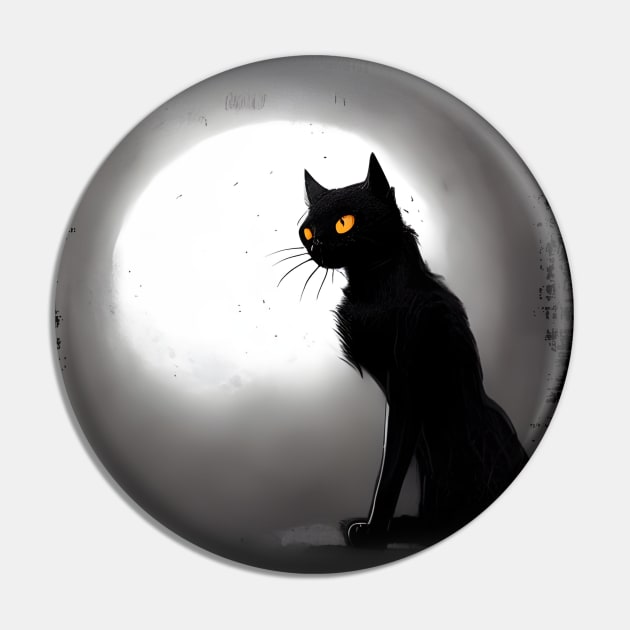 Mysterious black cat full moon indark atmosphere in a scary cemetery Pin by Collagedream