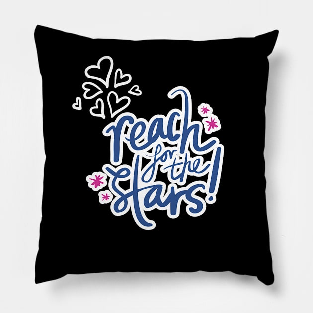 Reach For The Stars Pillow by TANSHAMAYA