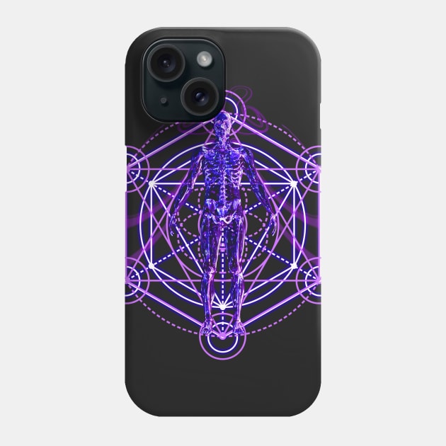 Sacred Human Body and Geometry Phone Case by ddtk