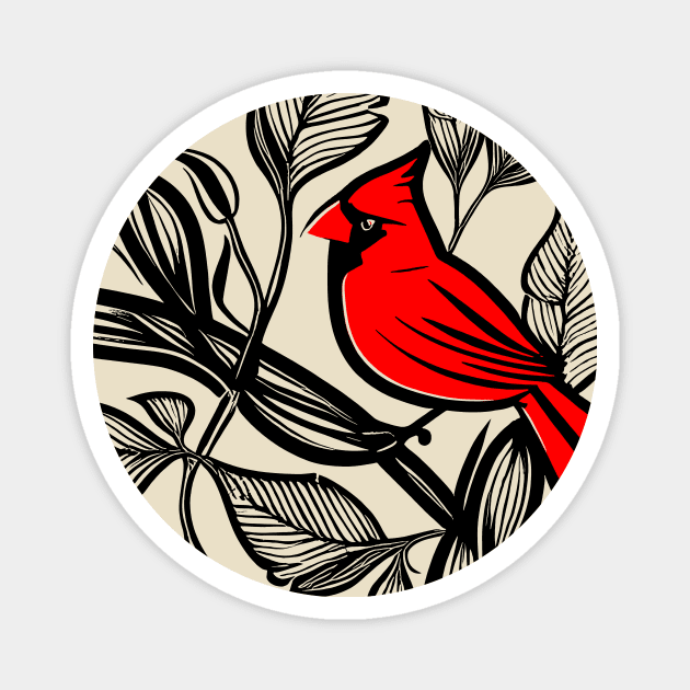 Red Cardinal Bird - T-shirt Design Png