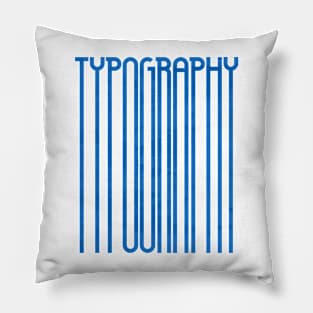 Tall Typography (Blue) Pillow