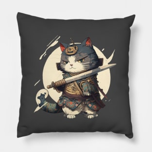 Samurai Cat Pillow