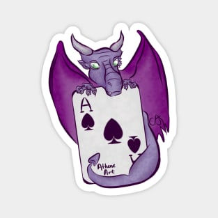 Asexual Pride Subtle Ace of Spades Dragon Magnet