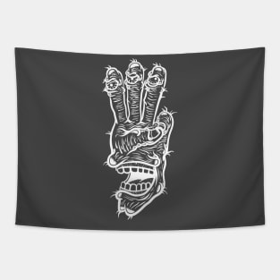 THREE FINGER MONSTER TASTY TREATS DESIGN T-shirt STICKERS CASES MUGS WALL ART NOTEBOOKS PILLOWS TOTES TAPESTRIES PINS MAGNETS MASKS T-Shirt Tapestry