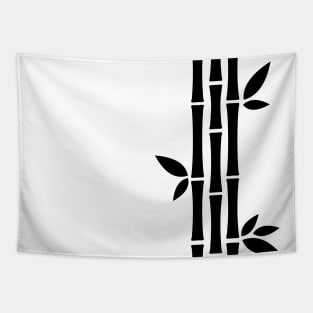 Black and white Bamboos Tapestry