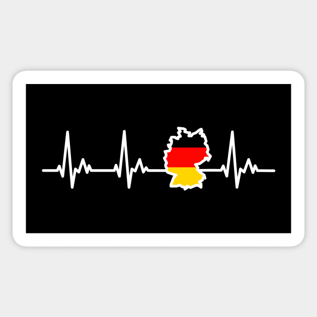 German Flag My Heart Beats for Germany - Germany Flag - Sticker