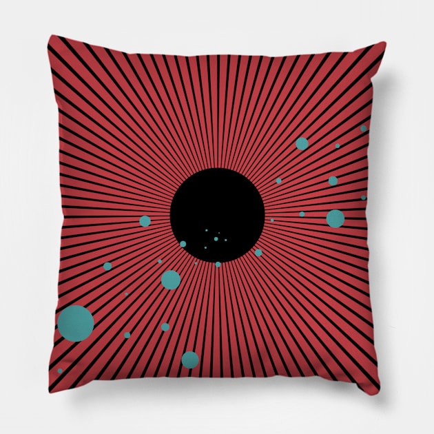 Drifting towards a black hole Pillow by Liam Warr