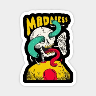 Madness Is My Middle Name // Gnarly Skeleton Drawing Magnet