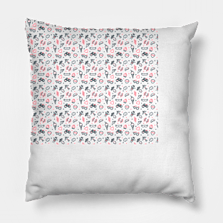 Random Doodle Pattern Design Color Pillow