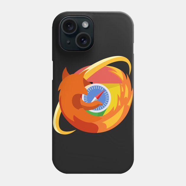 The Browser Pile-Up Phone Case by No_One