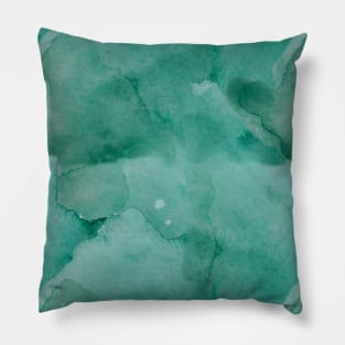 Green Watercolor Pillow