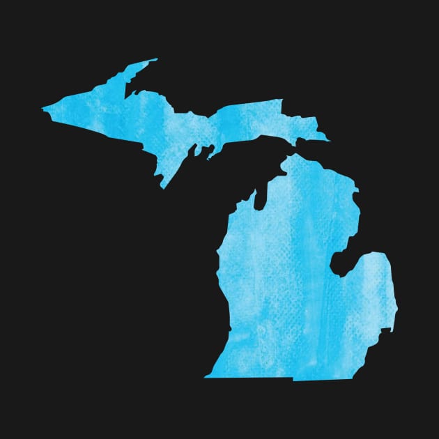 Michigan blue watercolor by emilystp23