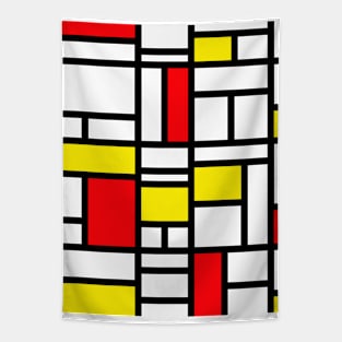 Abstract mosaic pattern grid with random colours Tapestry