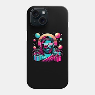 COOL JESUS PLANETS RETRO 80'S NEON VIBE Phone Case