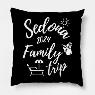 Sedona Family Trip 2024 Arizona Vacation Fun Matching Group Design Pillow