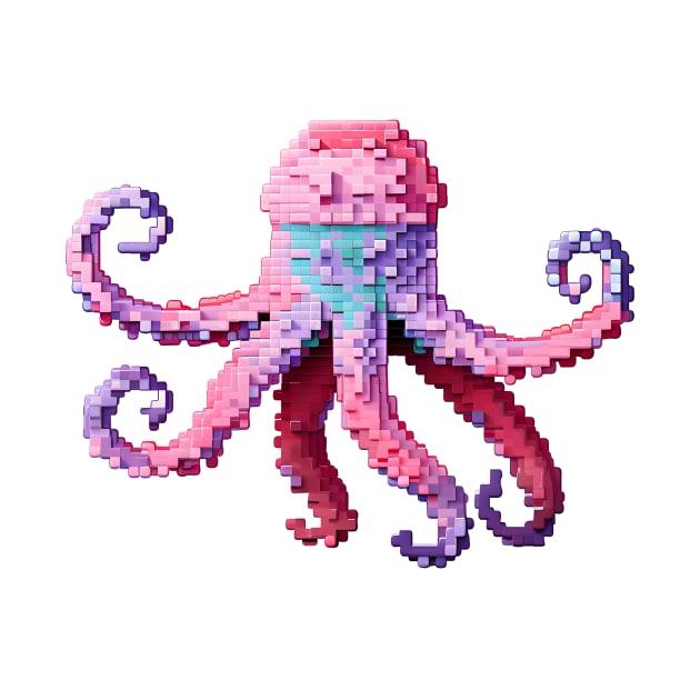 Octopus pixel art by ElusiveArt