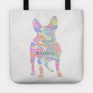 French Bulldog Animal Pet Text Word Cloud Tote