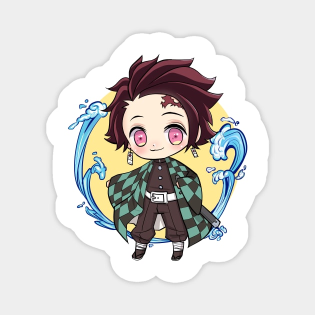 Chibi Kawaii Tanjirou Kamado Magnet by kxiwii