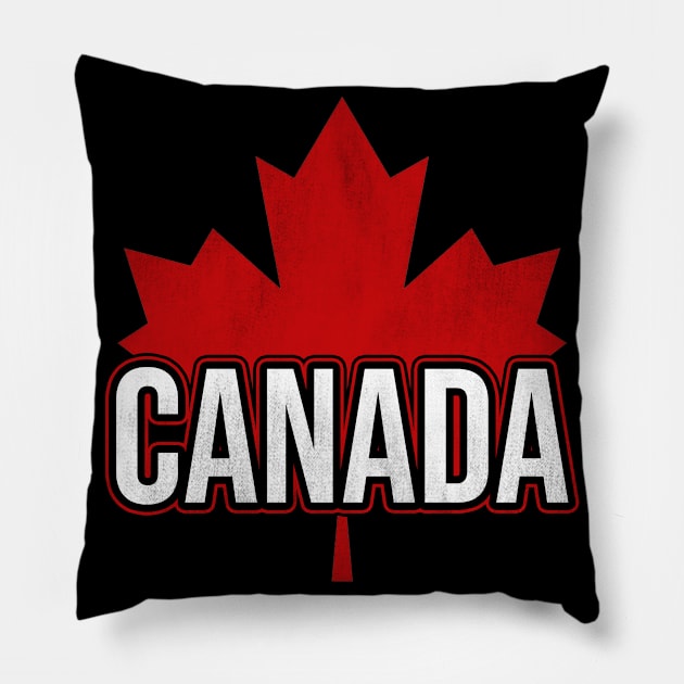 Canada Flag Maple Leaf Pillow by funkyteesfunny