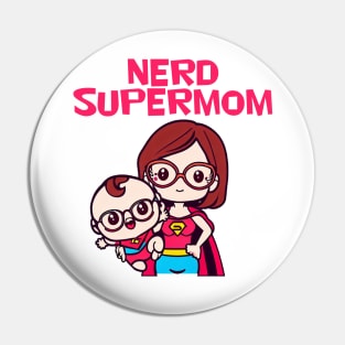 Kawaii Nerd Supermom Pin