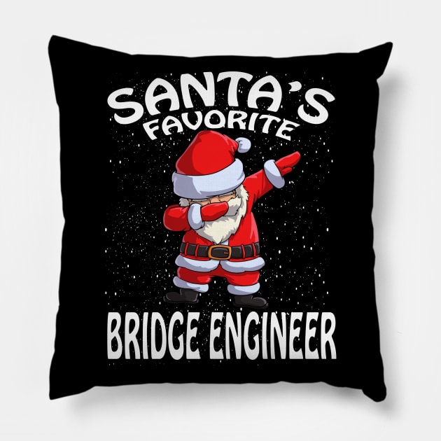 Santas Favorite Bridge Engineer Christmas Pillow by intelus