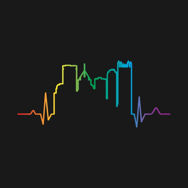 PITTSBURGH PRIDE HEARTBEAT by OldSkoolDesign