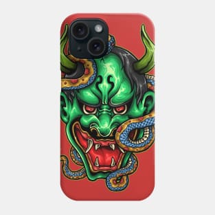 Japanese Demon with Snake Phone Case