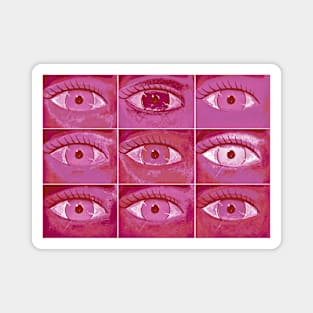 Lesbian Pride Painted Eyes Collage Magnet