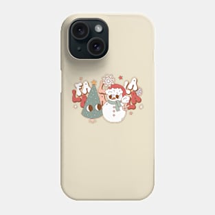 Fa la la la Tree & Snowman Phone Case