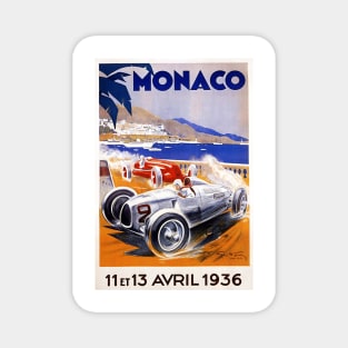 Vintage Monaco Grand Prix Poster 1936 Magnet