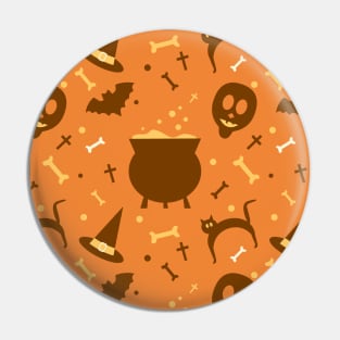 Halloween Witch Seamless Pattern Pin