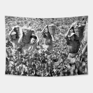 Sherry Wine Grape Harvestors of Spain Tapestry