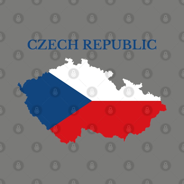 Czech Republic, Czechia Map Flag by maro_00