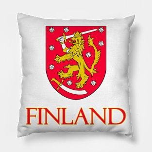 Finland - Finnish Coat of Arms Design Pillow