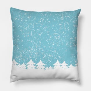 White Christmas trees Pillow