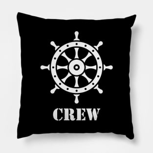 Crew (Crew Complement / Ship’s Wheel / White) Pillow