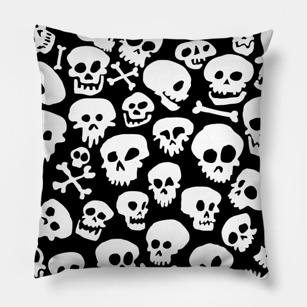 Skull Mask Pattern Skulls Pillow by Natural 20 Shirts