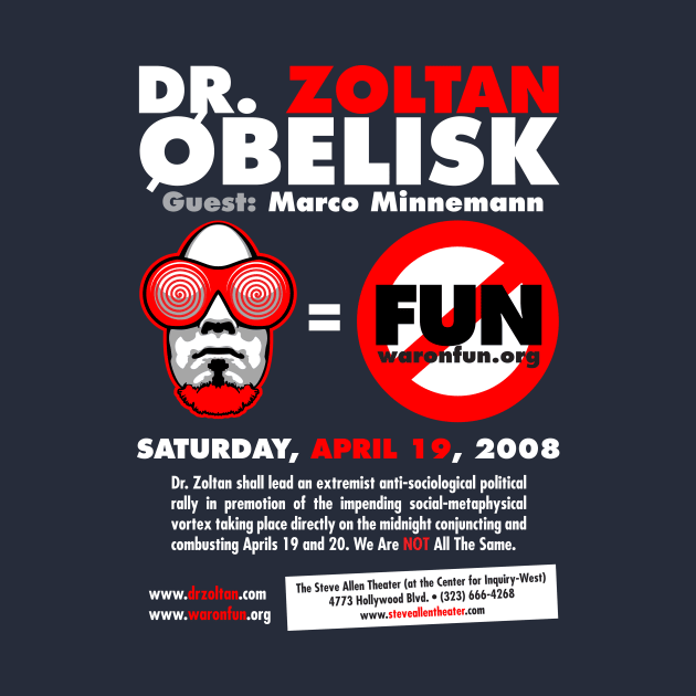 Dr. Zoltan + Marco Minnemann War On Fun LIVE Original Flyer Design by CarlKingdom