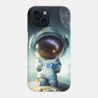 The Little Astronaut on a planet Phone Case