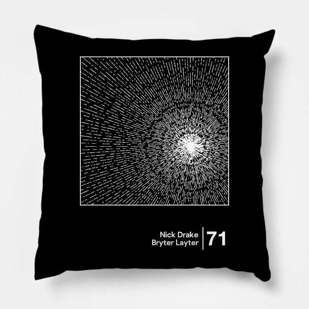 Nick Drake / Minimalist Style Graphic Artwork Pillow by saudade