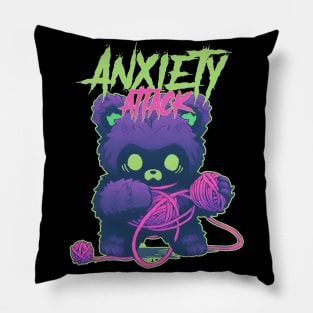 Anxiety Attack Bear Pillow