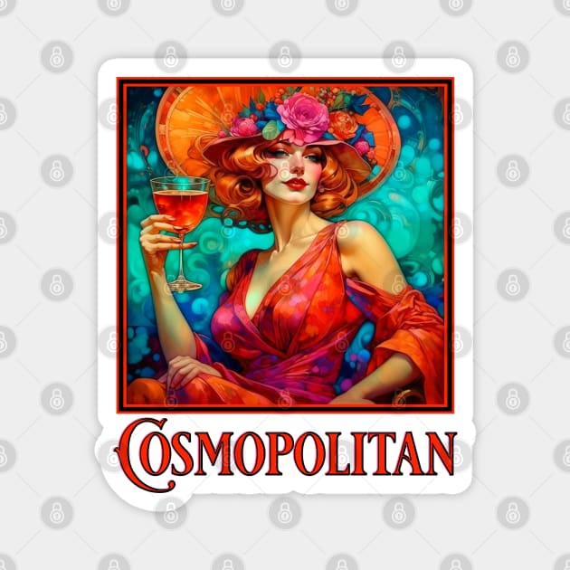 Art Nouveau Cosmopolitan Magnet by HolidayBug