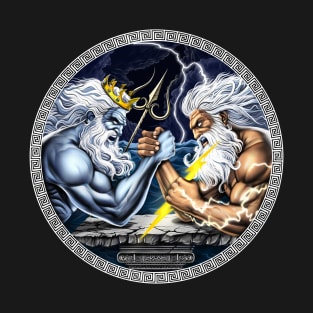 Zeus vs Poseidon Arm Wrestling T-Shirt