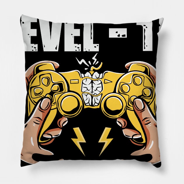 Level 15 unlocked funny gamer birth year Pillow by Albatross