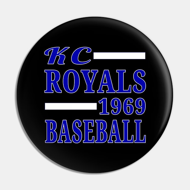 KC Royals Baseball 1969 Classic Pin by Medo Creations