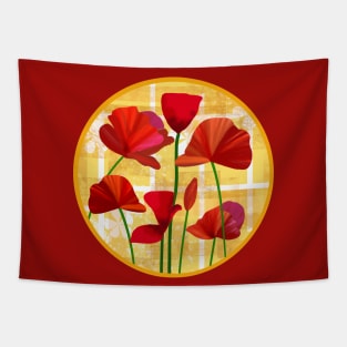 Red Poppies Tapestry