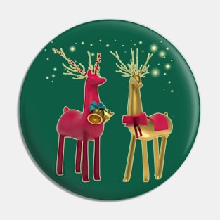 Christmas Reindeers Pin